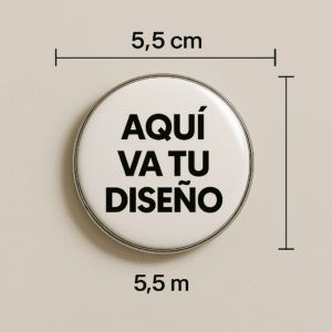 12und Botón Publicitario 5.5cm Redondo Metalico