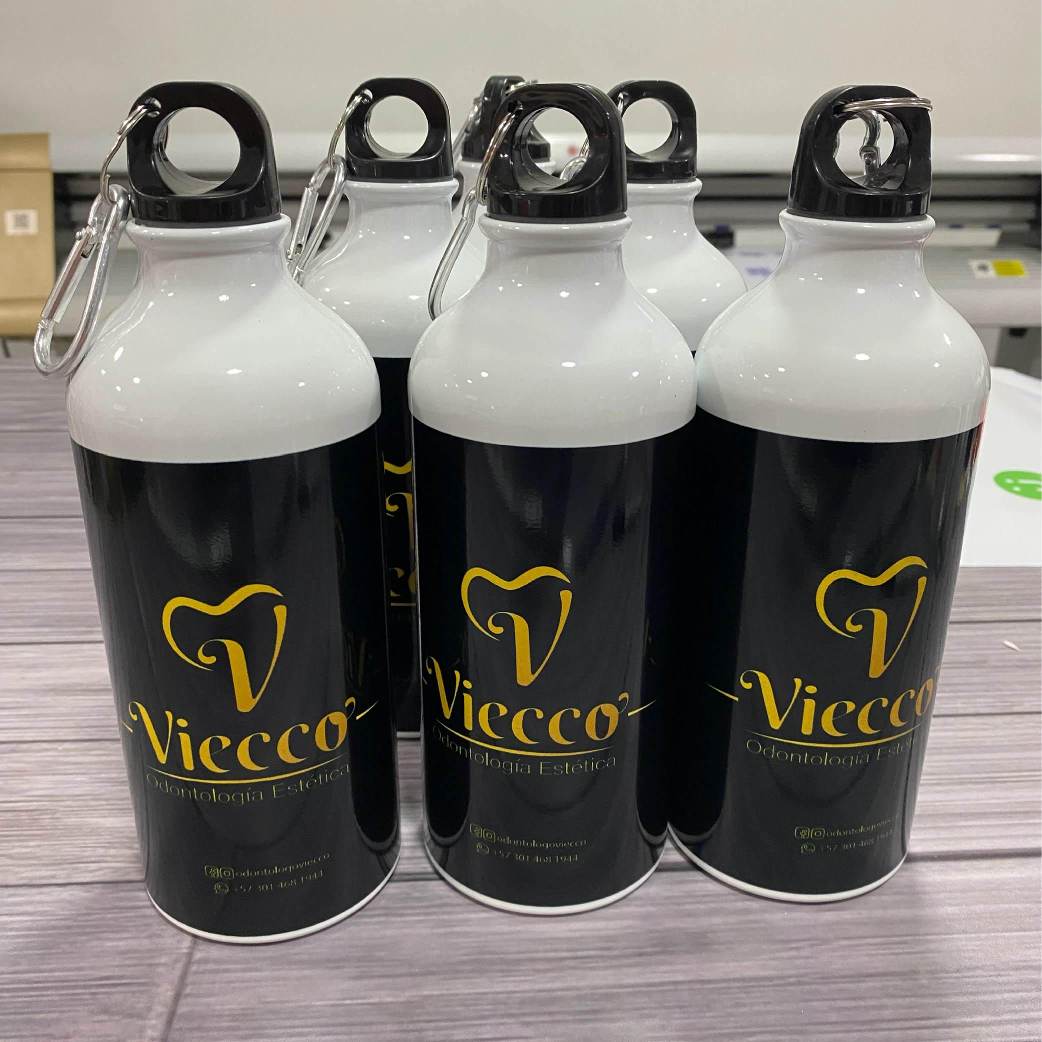 Caramañola Blanca 600ml Sublimable Tapa Llavero - Image 2